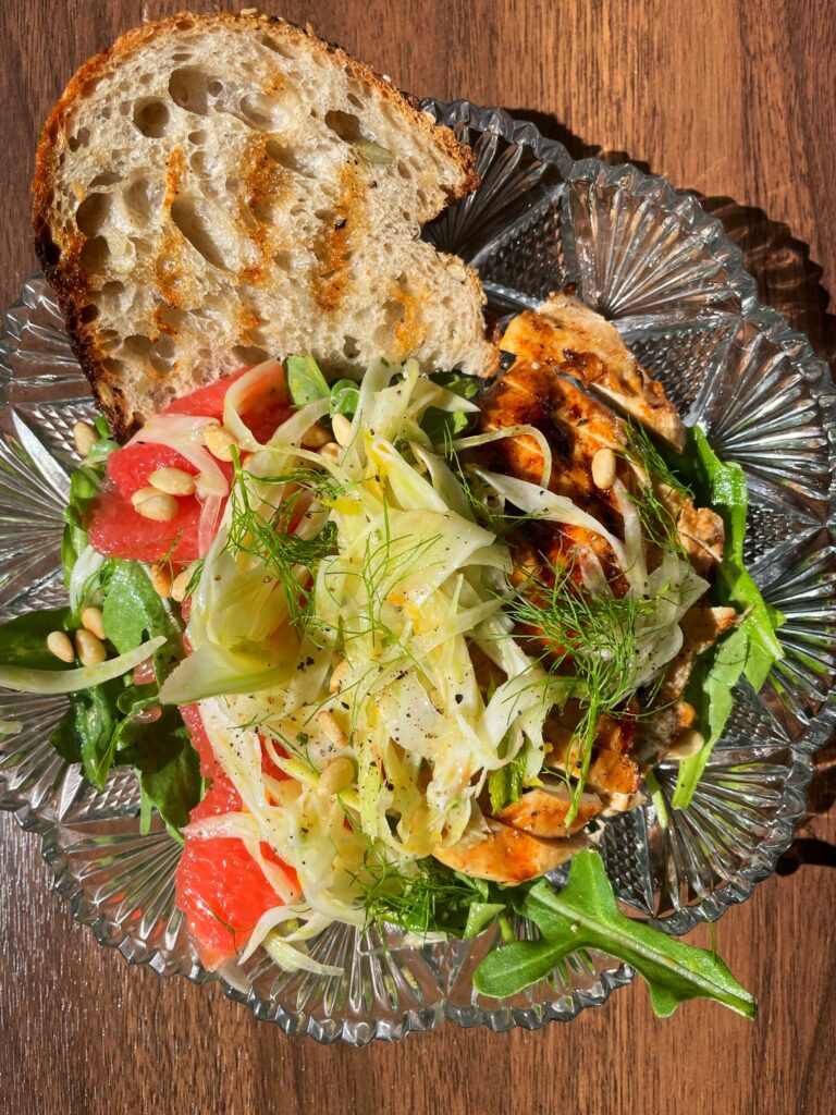 Grilled Chicken, Grapefruit and Fennel Salad