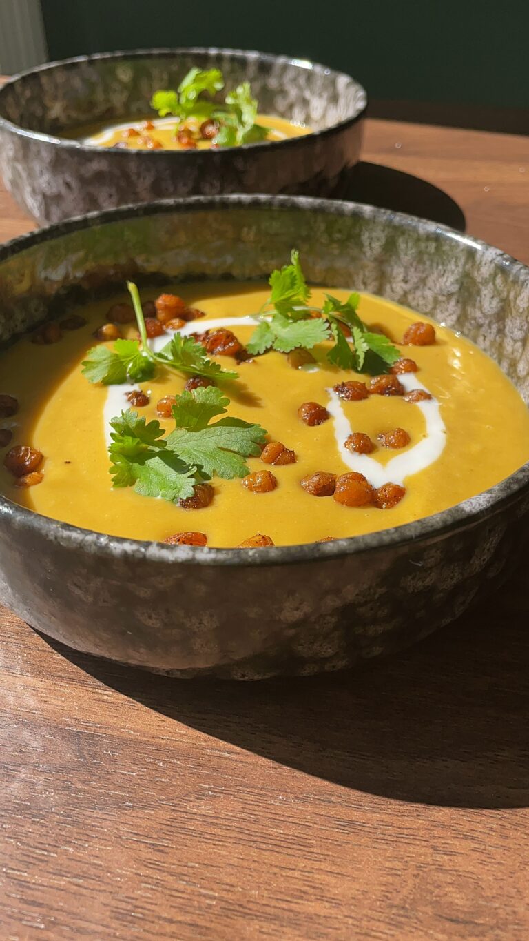 Yellow Curry Roasted Butternut Squash Soup