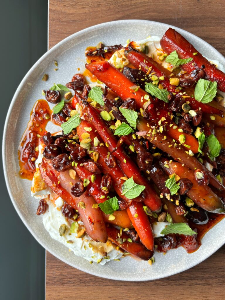 Hot Honey Carrots with Whipped Ricotta