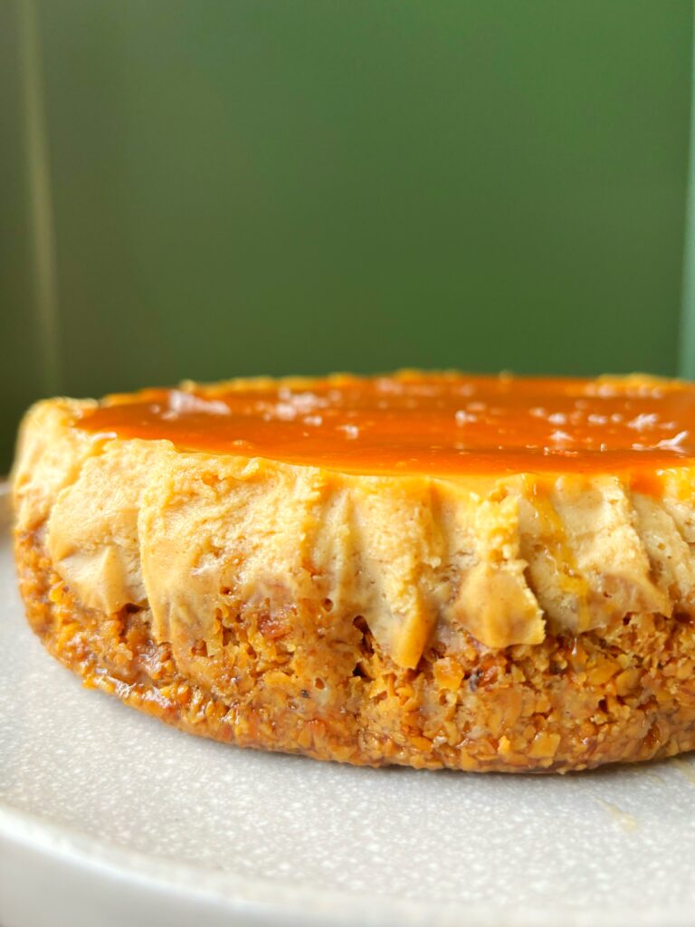 Apple Cider Cheesecake with Oatmeal Cookie Crust