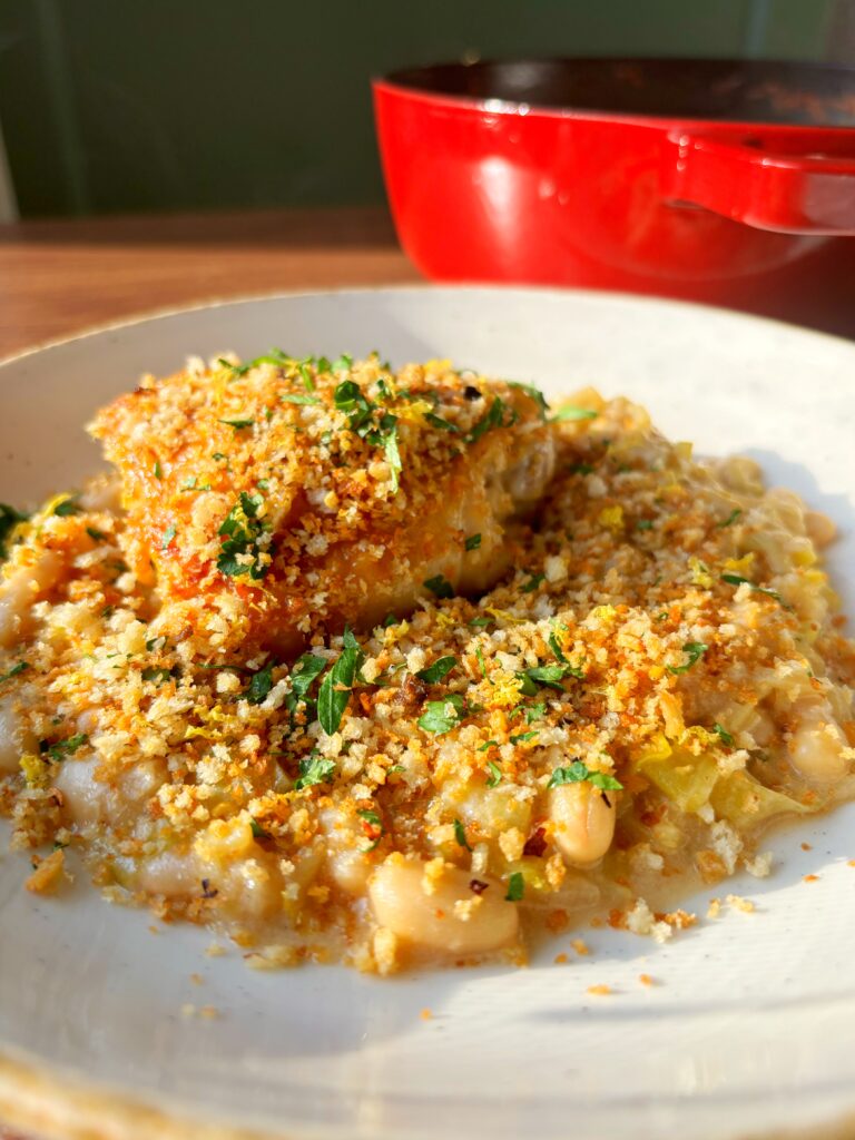 Creamy Leek and White Bean Chicken