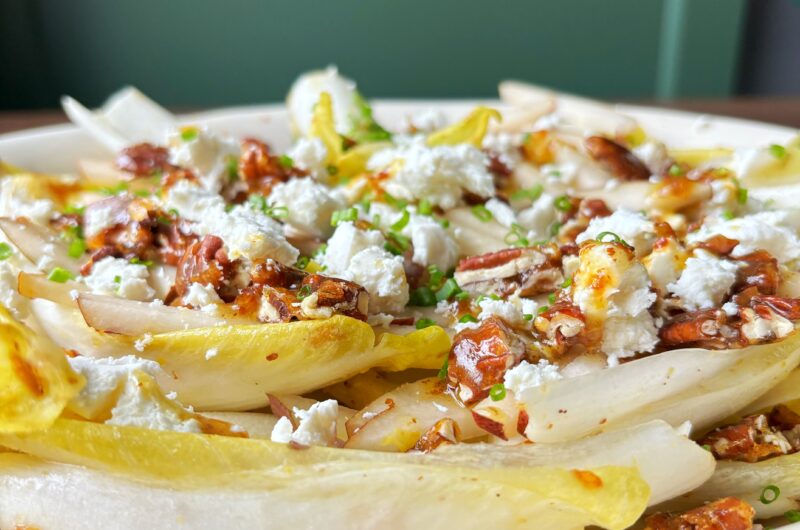 Endive, Pear and Goat Cheese Salad with Shallot Vinaigrette